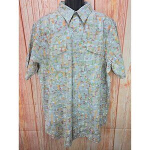 ExOfficio XXL Short Sleeve Button-Up Fish Print Shirt